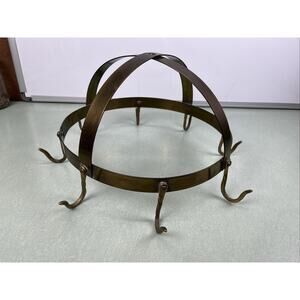 Vintage Brass Pot Son Hanging Rack MCM Kitchen Decor